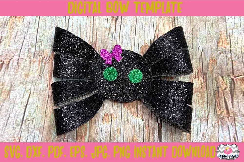 Spider Hair Bow Template. Svg. Dxf. Pdf. Eps. Jpg. Png example image 1