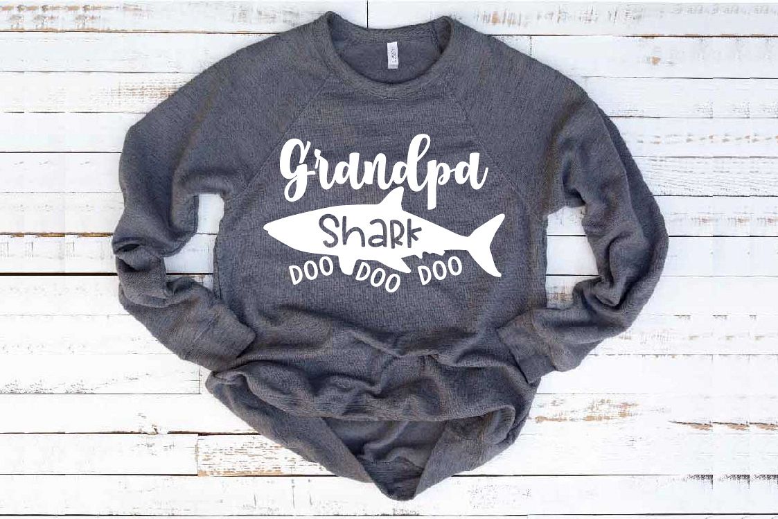 Grandpa Shark SVG Doo Doo Doo Family Birthday Sea 1307S example image 1