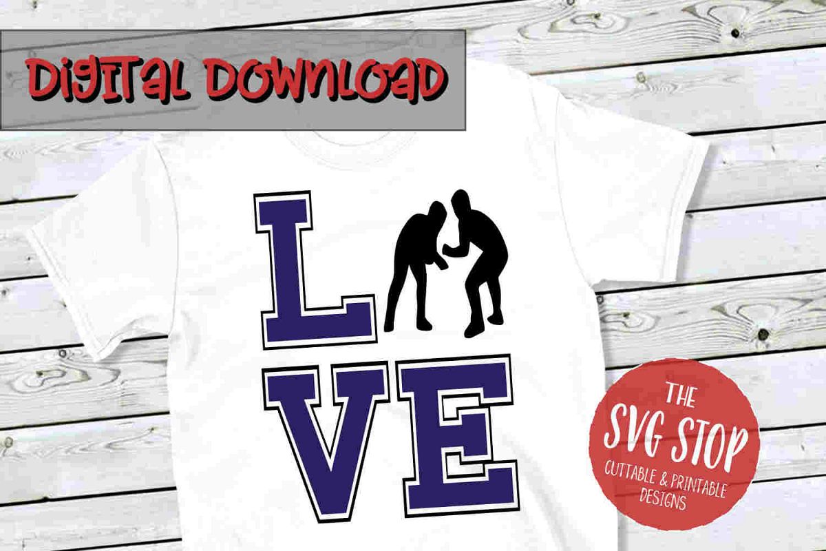 Love Wrestling SVG -SVG, PNG, DXF example image 1