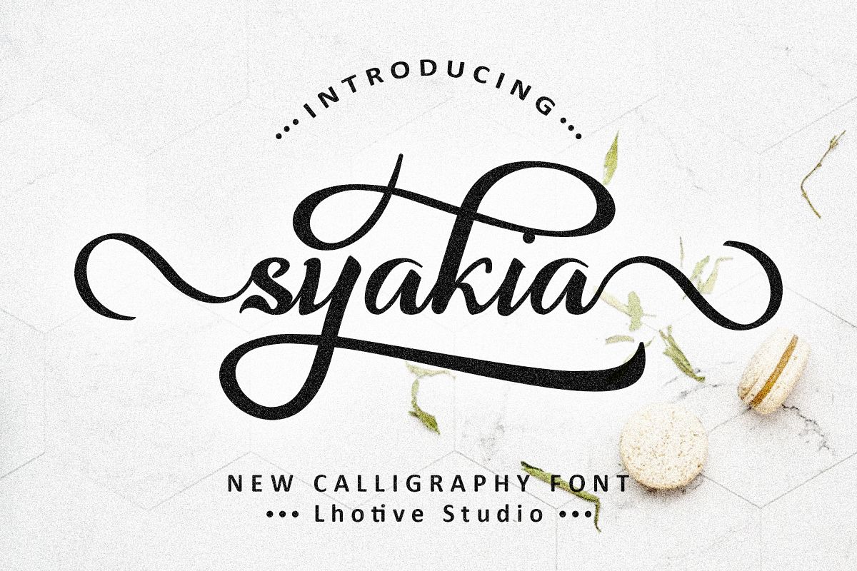 Syakia | New Calligraphy Font example image 1
