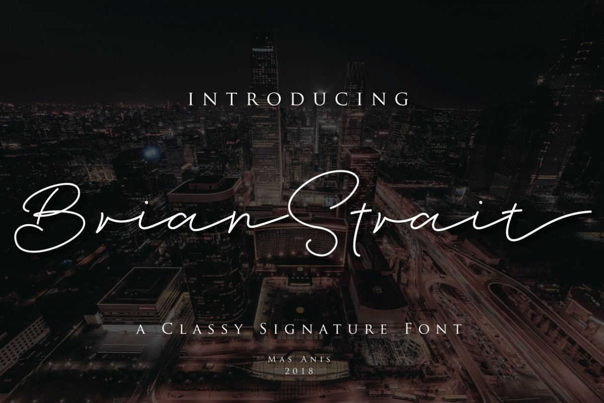 Brian Strait - Signature Font example image 1
