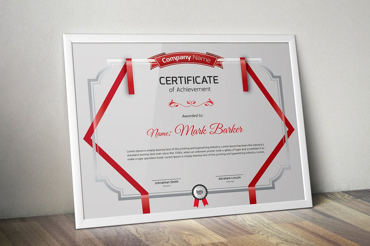 Certificate example image 1
