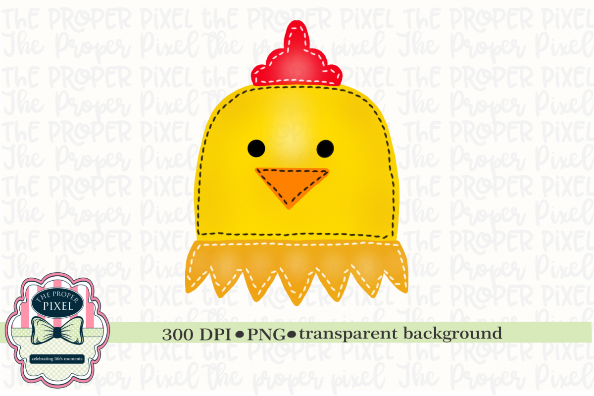 Watercolor Stitched Chicken Sublimation Printable example image 1