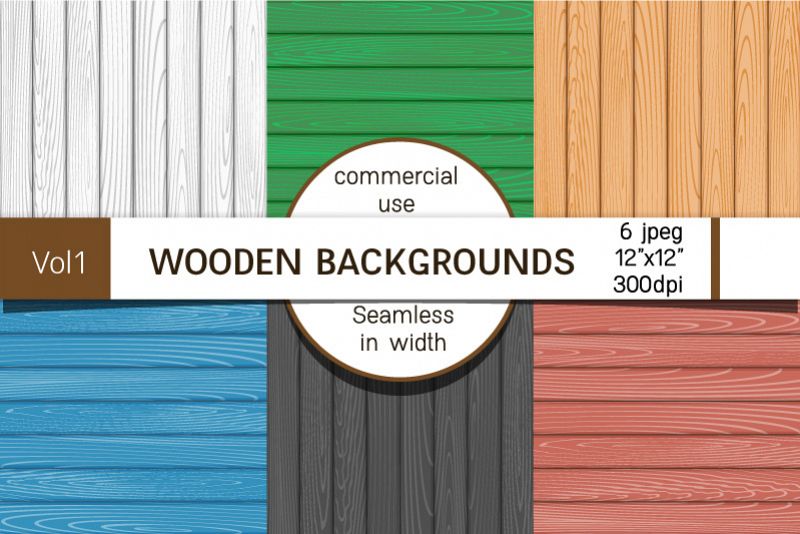 Backgrounds with wooden boards, textures of different colors example image 1