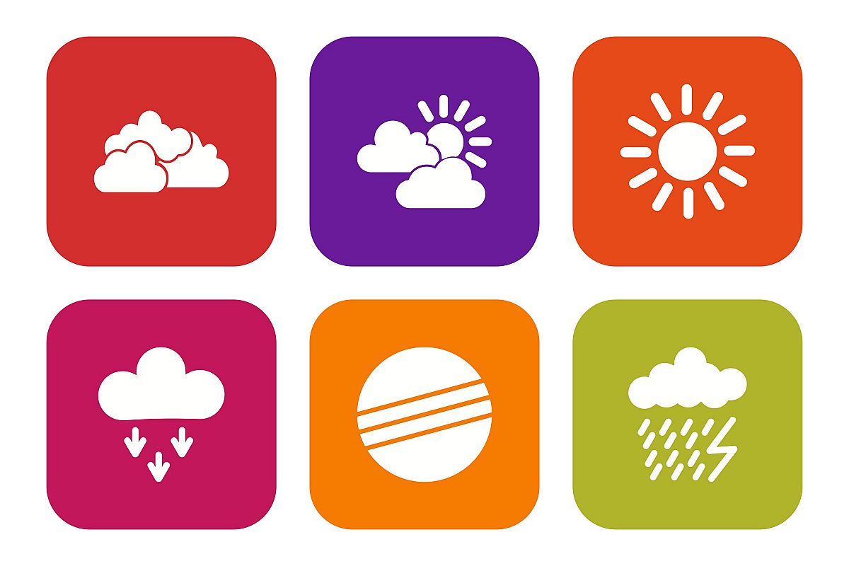 Set Of Weather And Season Icons example image 1