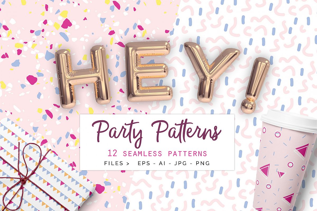 Party Patterns set of 12 example image 1