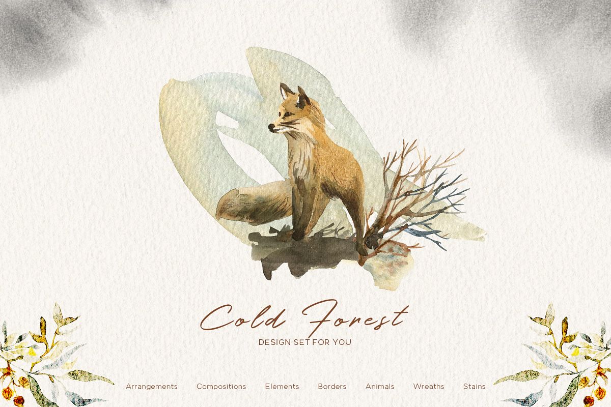 Cold forest- Winter Graphic Set example image 1