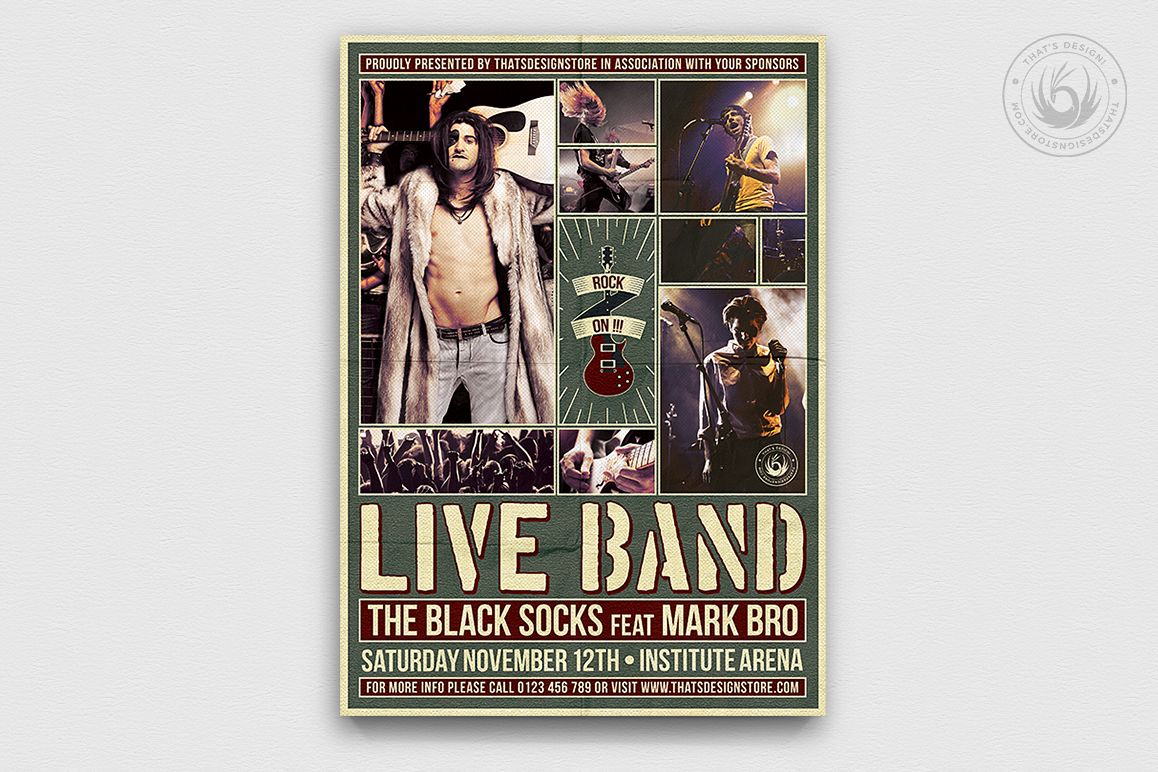 Live Concert Flyer Template V6 example image 1