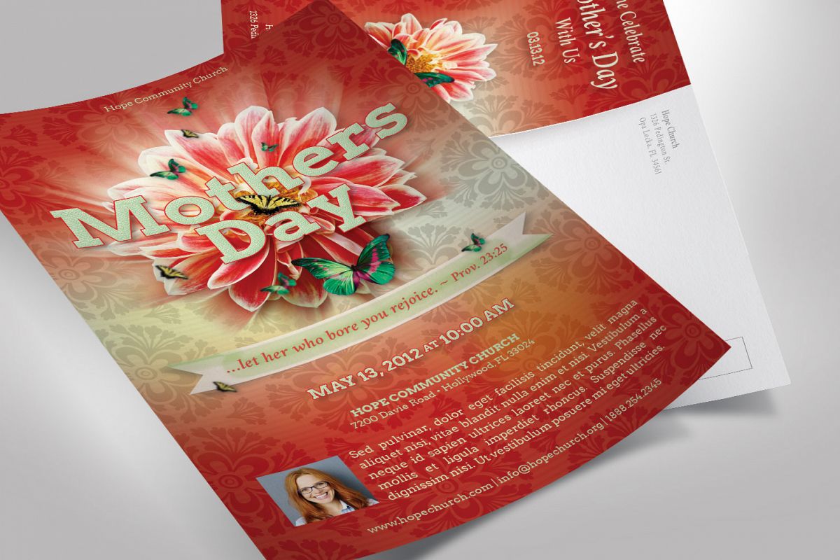 Mothers Day Flyer Photoshop Template example image 1