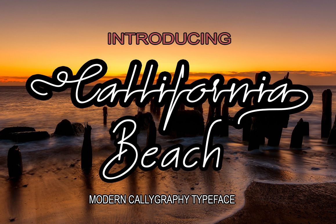 California beach new font duo example image 1