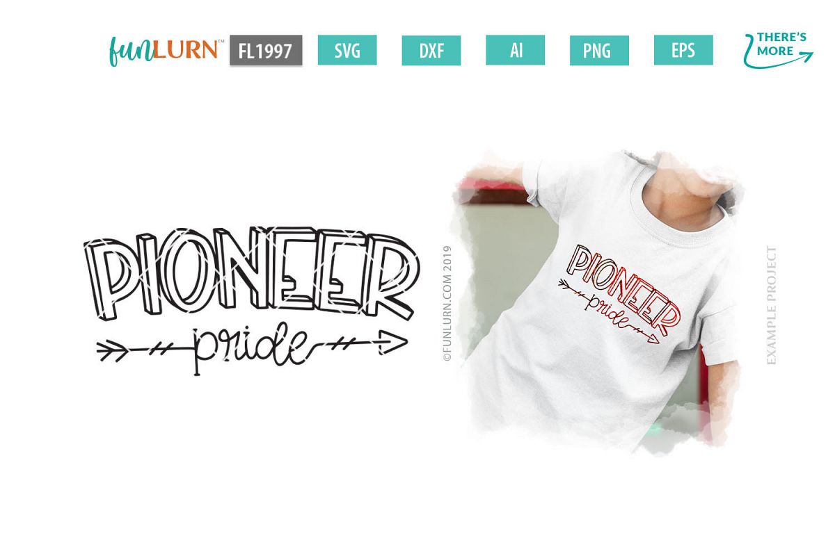 Pioneer Pride Team SVG Cut File example image 1