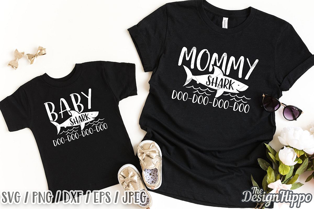 Download Mommy Shark SVG, Baby Shark SVG, Mommy & Me SVG Cut Files