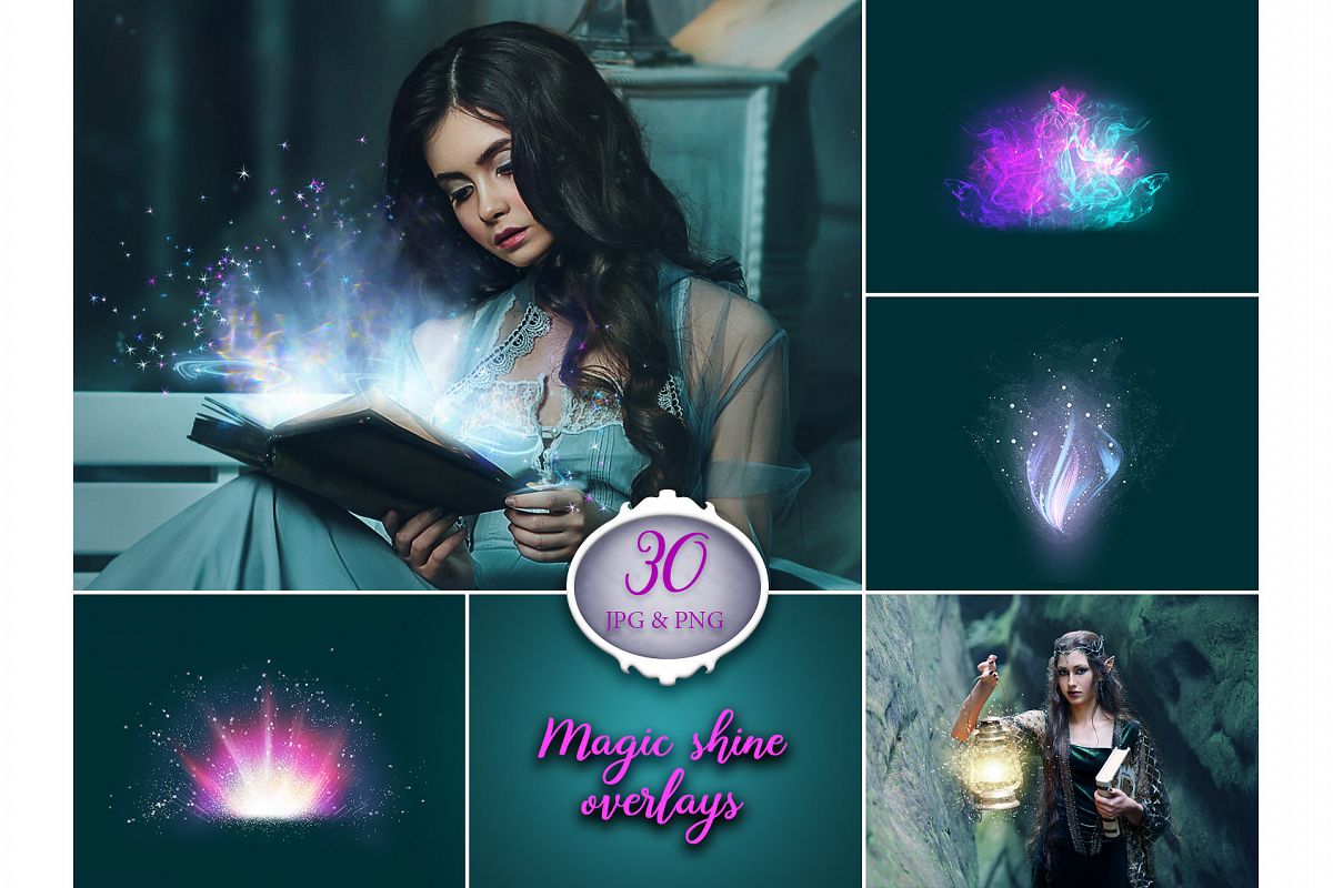 30 Magic Shine Photo Overlays example image 1