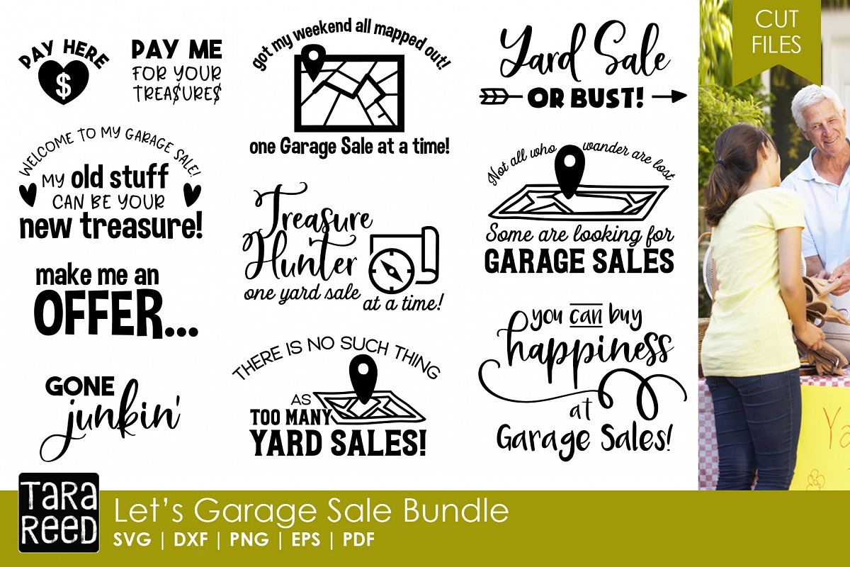 Download Let's Garage Sale Bundle (86028) | Cut Files | Design Bundles