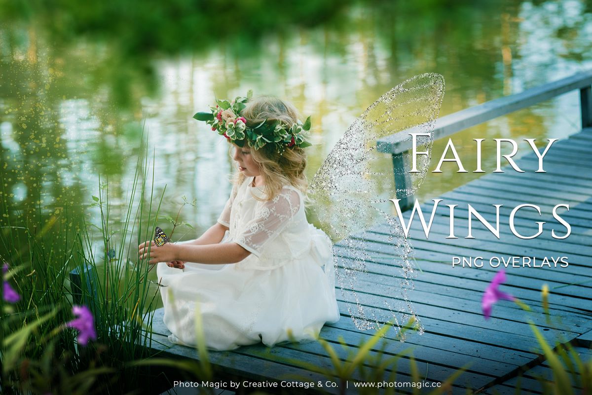 Fantasy Fairy Wing Photo Overlays example image 1