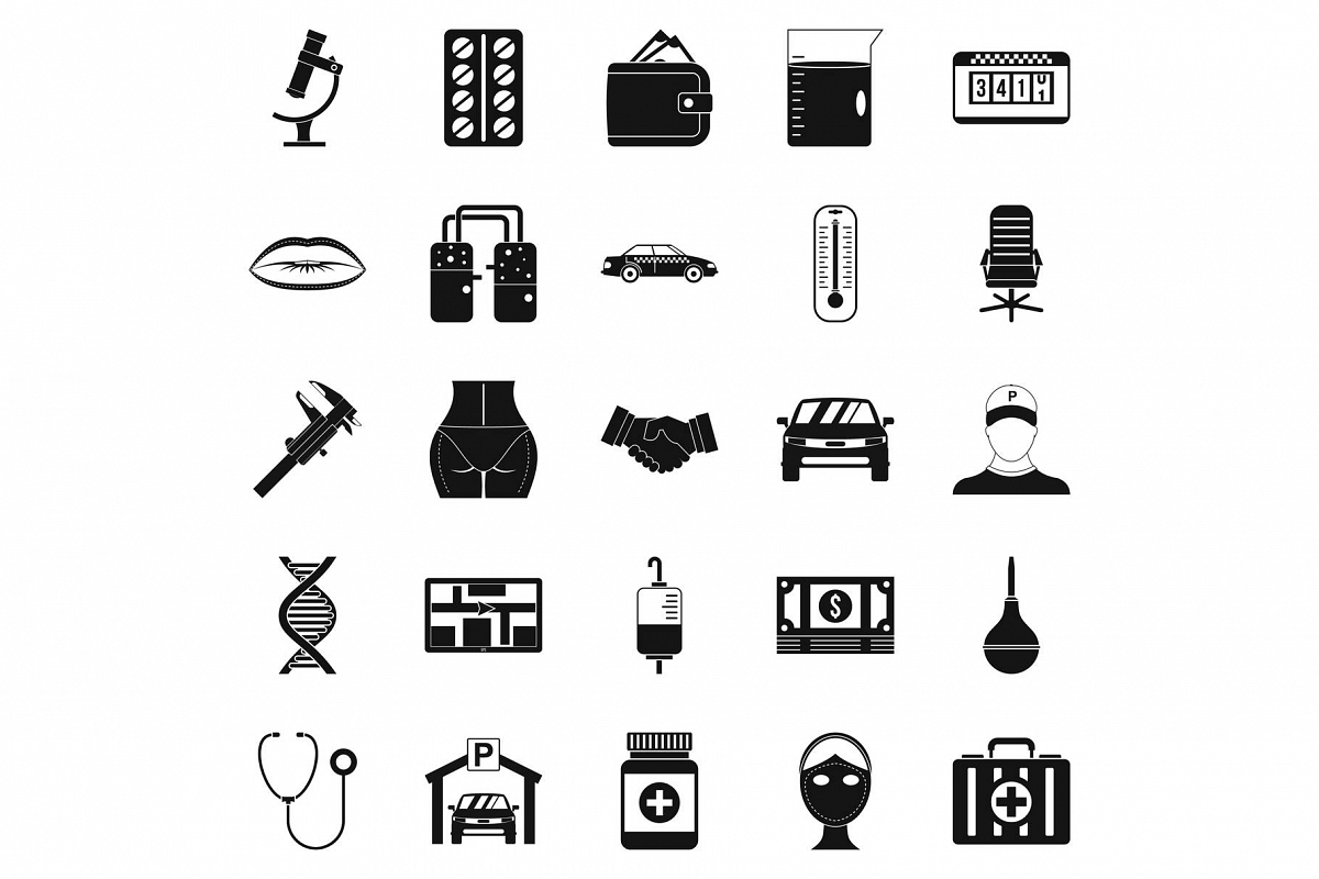 Working year icons set, simple style example image 1