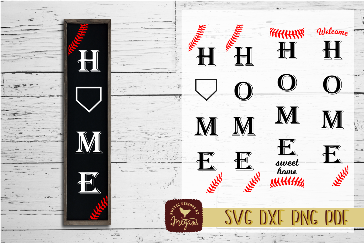 Home Baseball SVG DXF example image 1