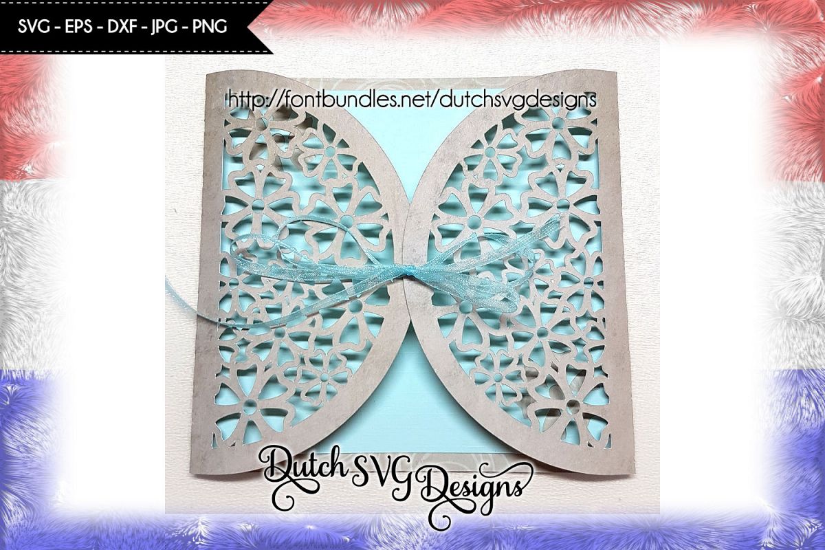 Cutting file blank card with flowers example image 1
