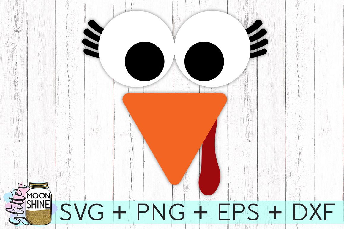 Turkey Face Girl SVG DXF PNG EPS Cutting Files example image 1