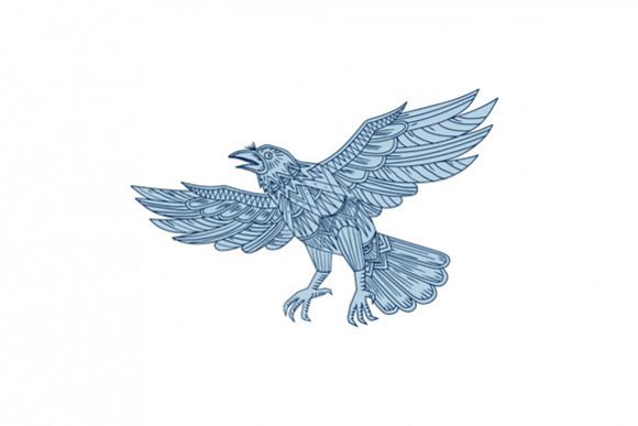 Crow Flying Mandala example image 1