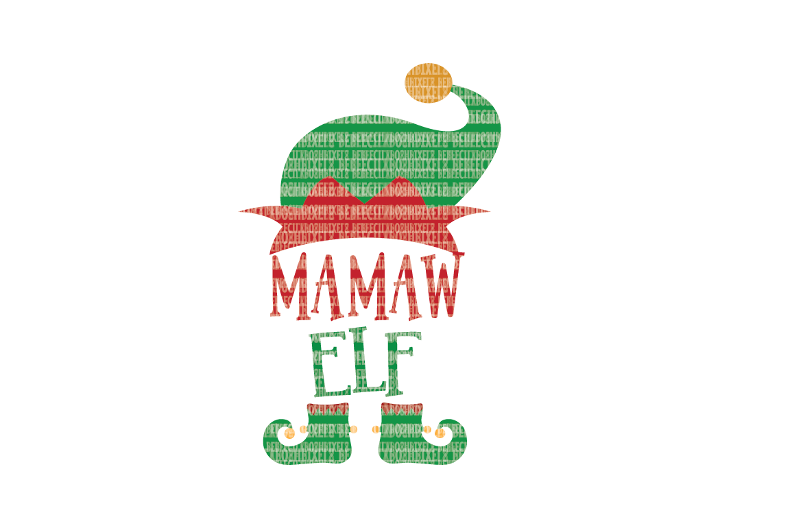 Christmas SVG File, MaMaw Elf, SVG Files for Cameo and Cricut Design Space, Iron on Decal ...