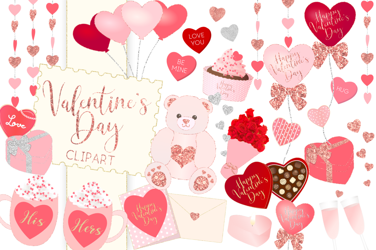 Valentine's Day Illustration Clipart example image 1