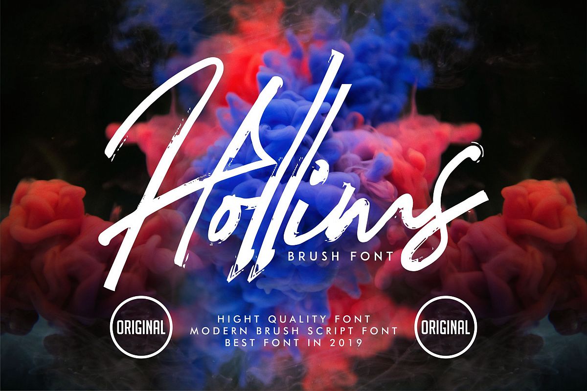 Hollims | Brush Script Font example image 1