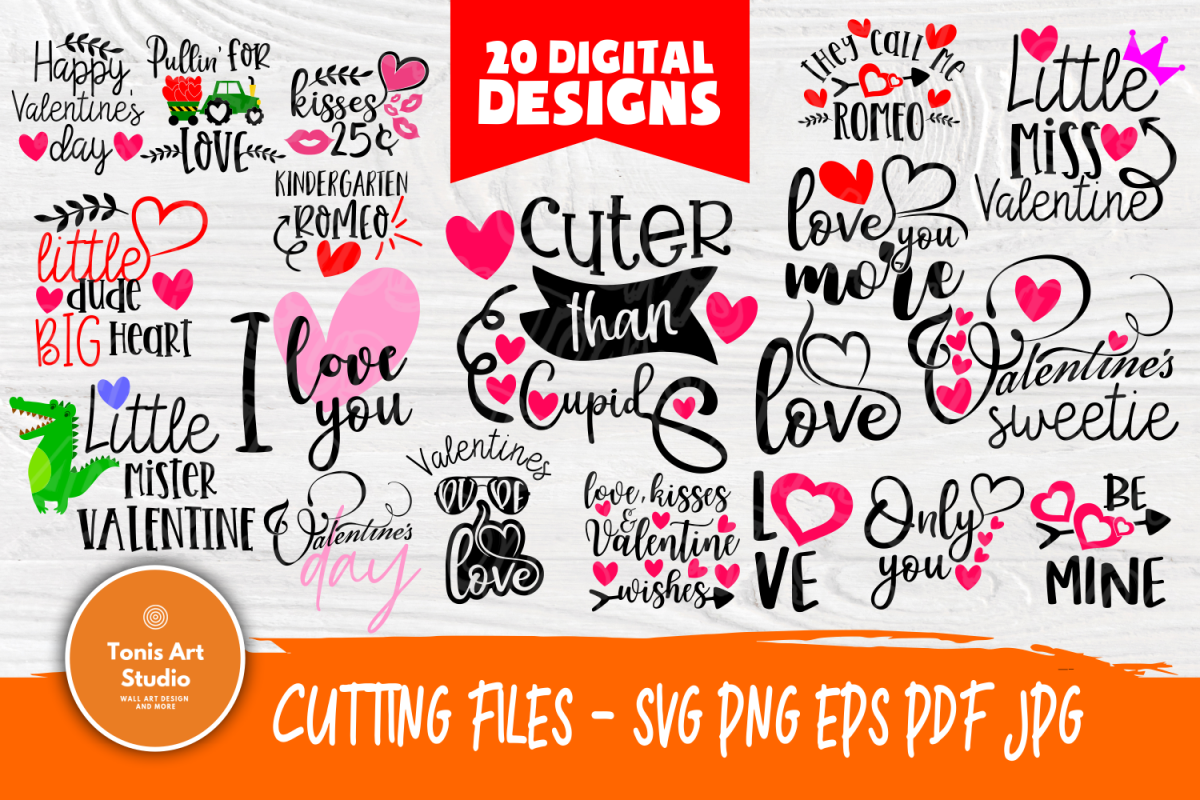 Valentines SVG Bundle | Valentines Signs | SVG Cut Files example image 1