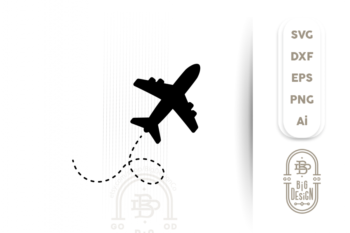 Download Airplane Silhouette SVG File , Travel SVG Cut File