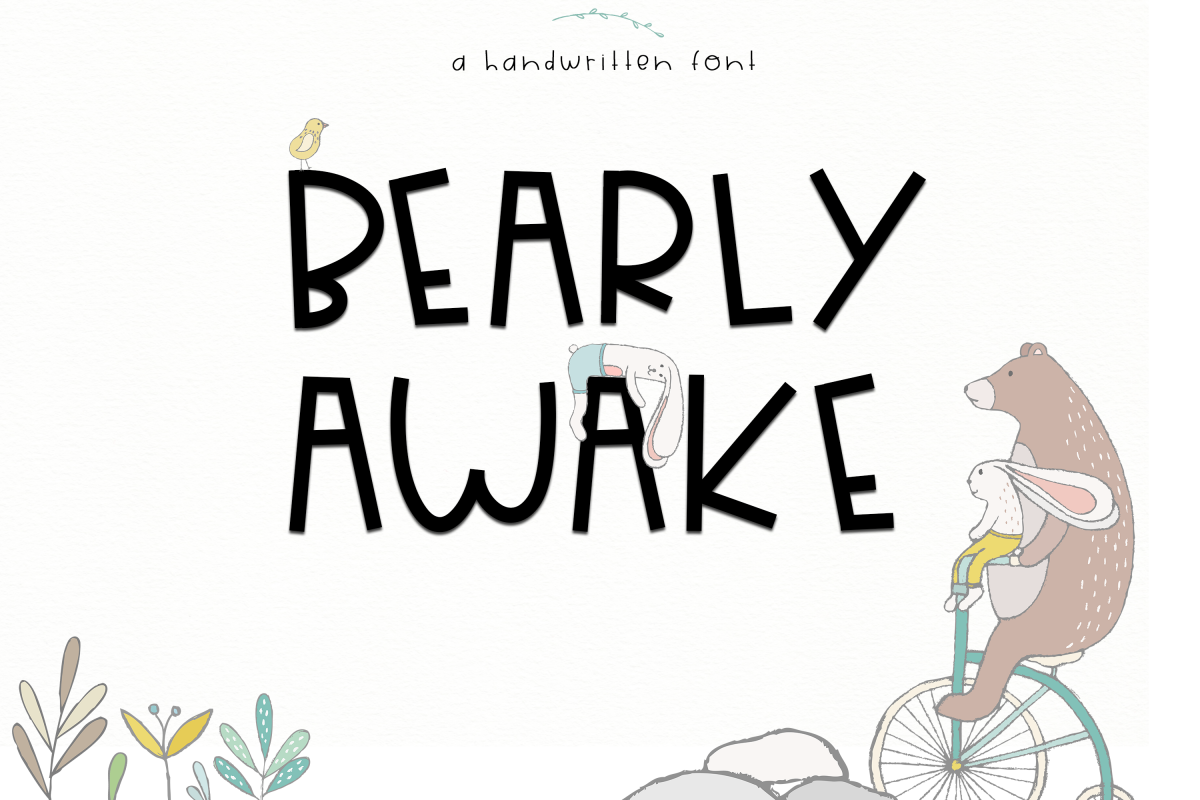 Bearly Awake - Handwritten Font example image 1
