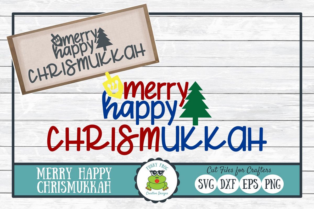 Download Merry Happy Chrismukkah Winter Holiday Svg Cut File 391920 Cut Files Design Bundles