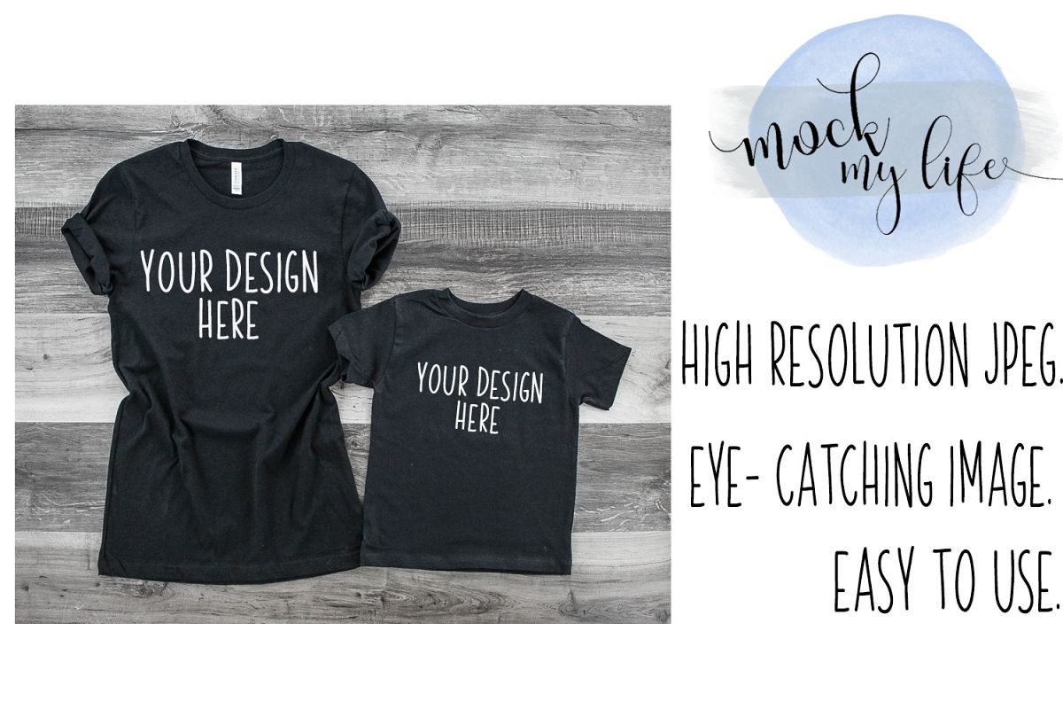 MockUp Bella Canvas Shirt / Shirt Set Mockup example image 1