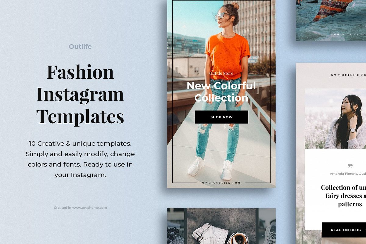 Outlife Fashion Instagram Templates example image 1