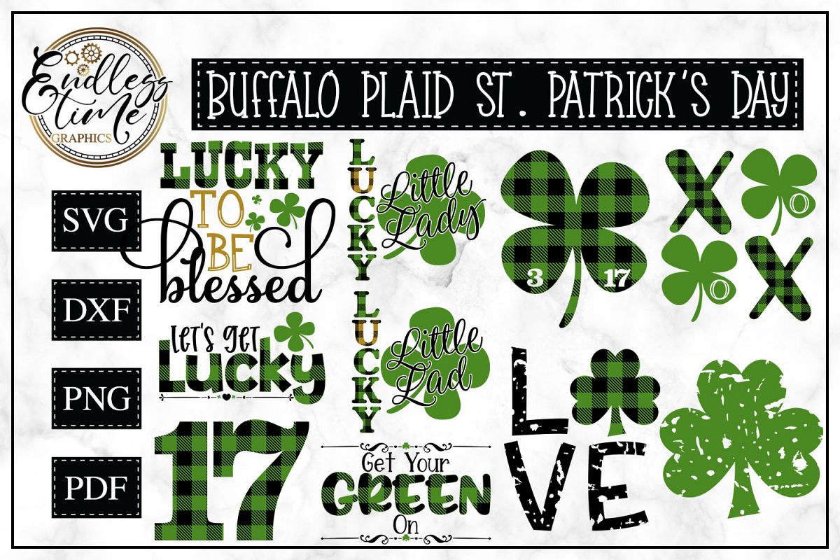 Download Buffalo Plaid St Patrick S Day Bundle A Lucky Little Set