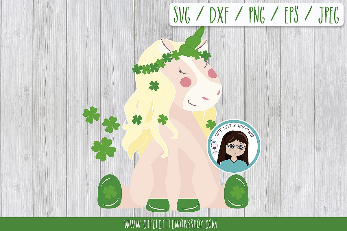 St. patricks's Unicorn charmSVG DXF PNG JPEG EPS example image 1