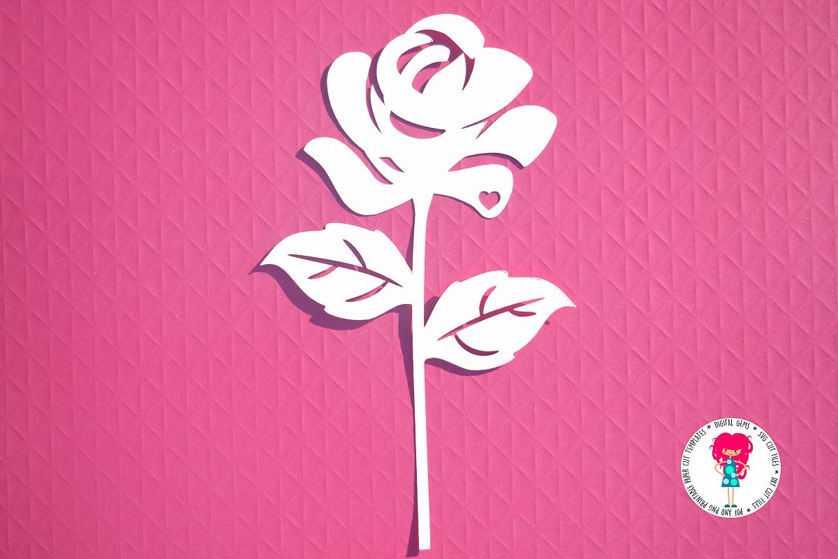 Download Rose paper cut SVG / DXF / EPS files