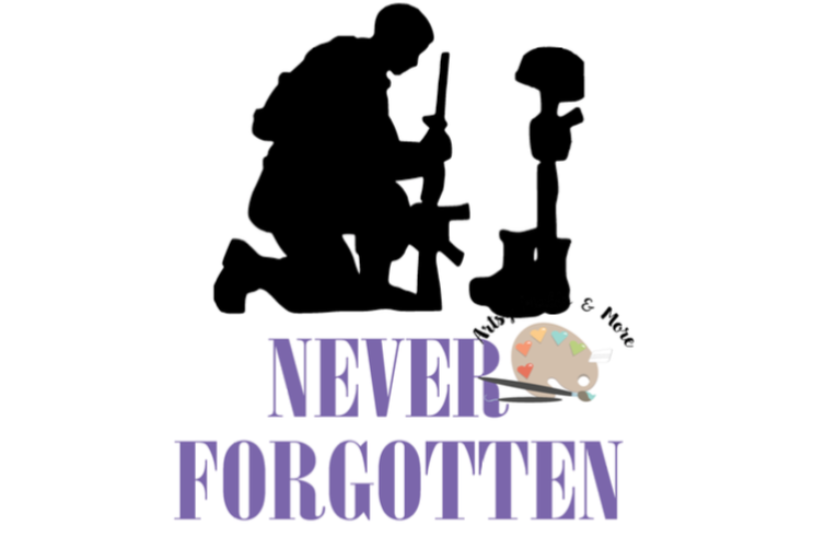Never Forgotten SVG CUT file kneeling Soldier svg Memorial day svg file