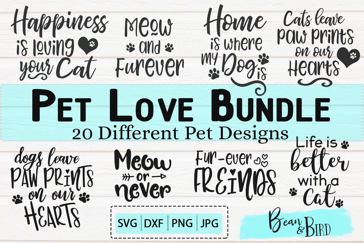 Pet Love Bundle 20 Pet Svg Designs example image 1