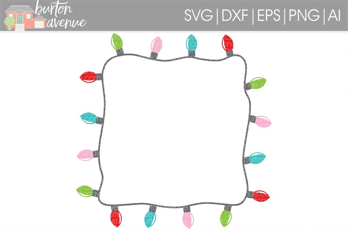 Download Christmas Lights Border Cut File - Thanksgiving SVG DXF ...