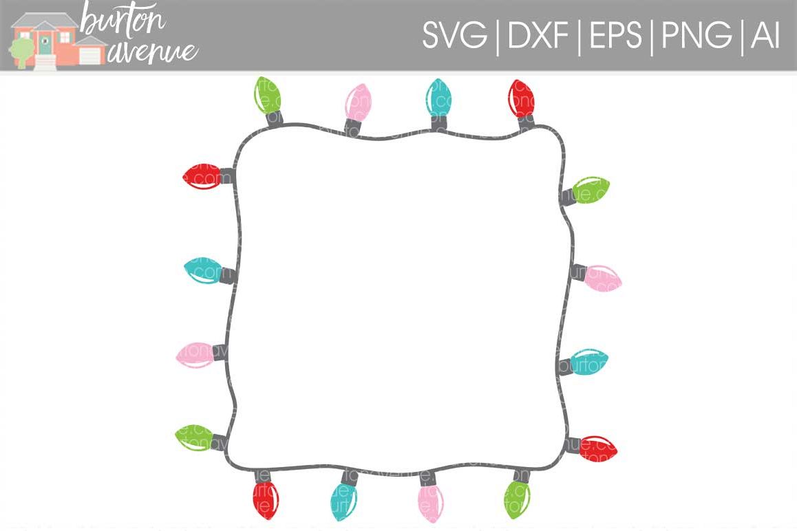 Christmas Lights Border Cut File - Thanksgiving SVG DXF EPS AI PNG