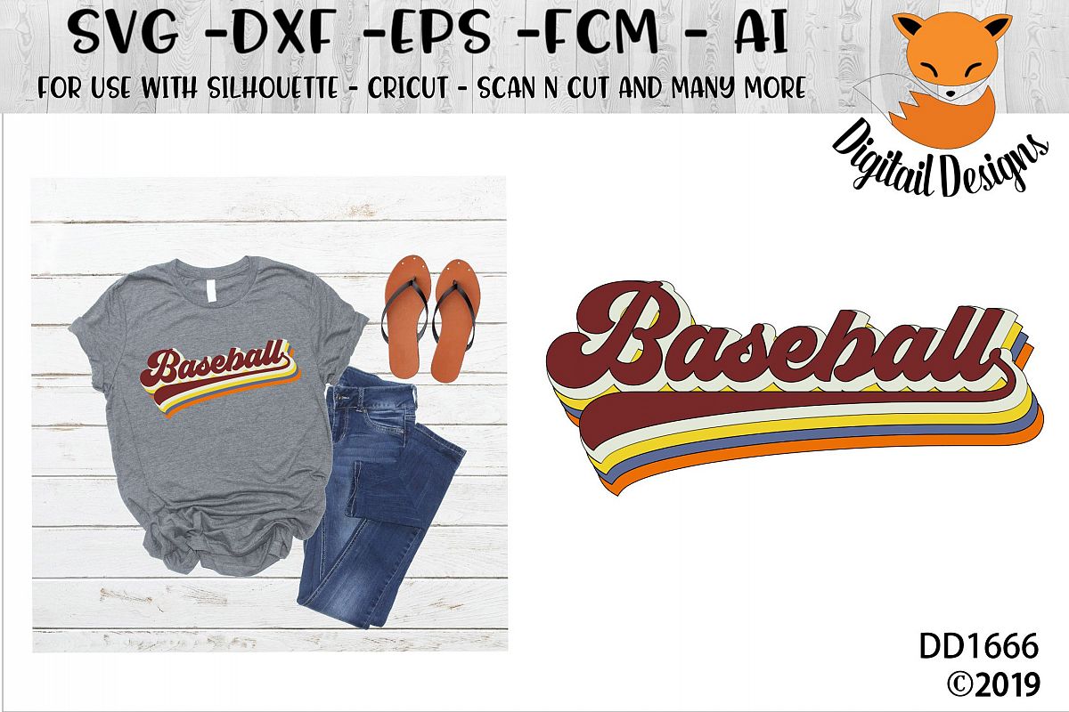 Retro Baseball SVG Bubble letters example image 1