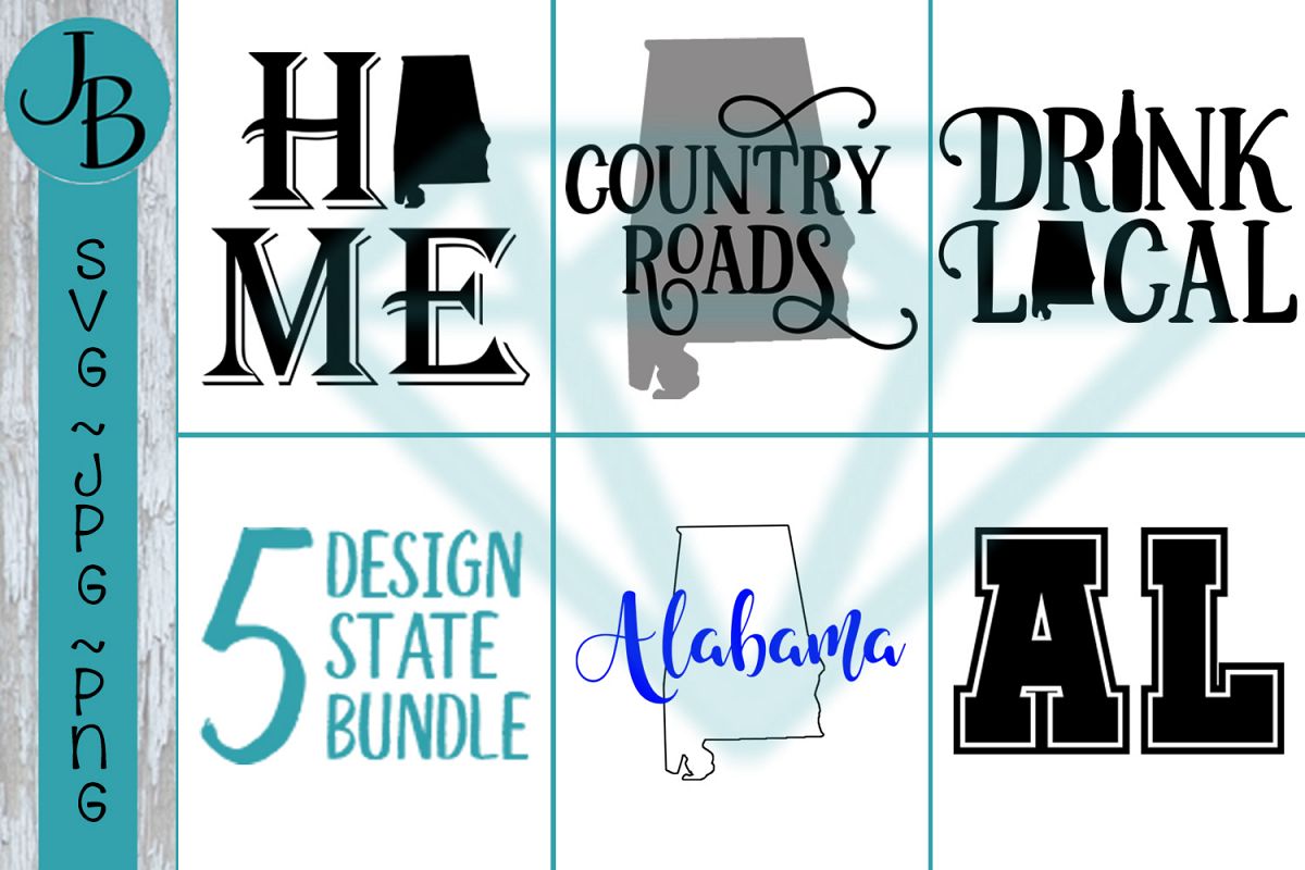 Alabama State Pride Bundle, AL SVG Bundle example image 1