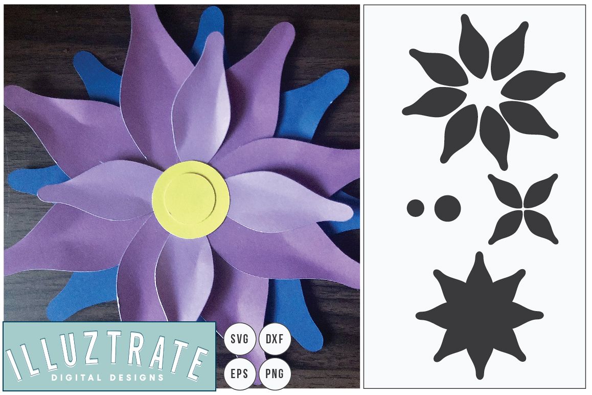 Download Paper Cut Flower Template 3d Flower Svg Yellowimages Mockups