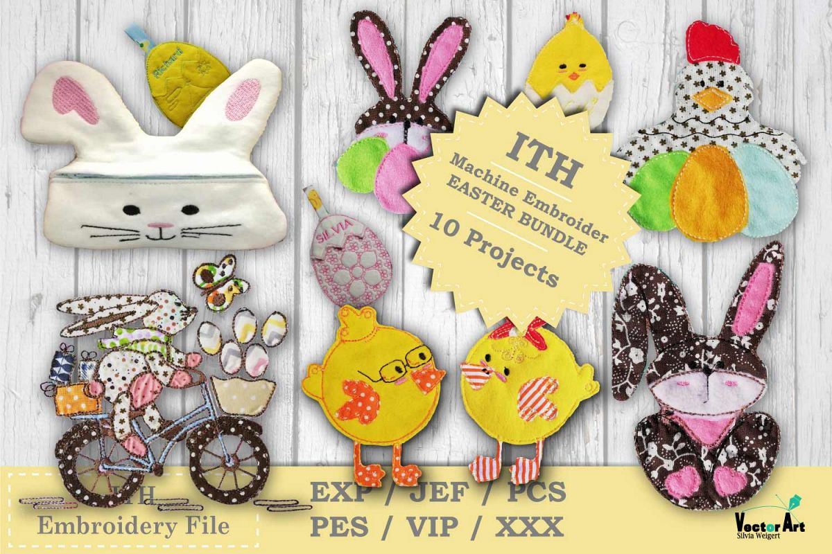 ITH Easter Bundle - Machine Embroidery Files - 10 Projects example image 1