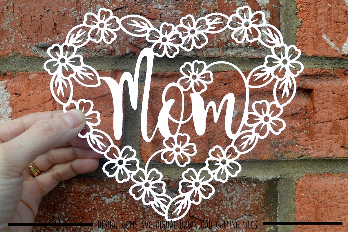 Mom paper cut SVG / DXF / EPS files example image 1