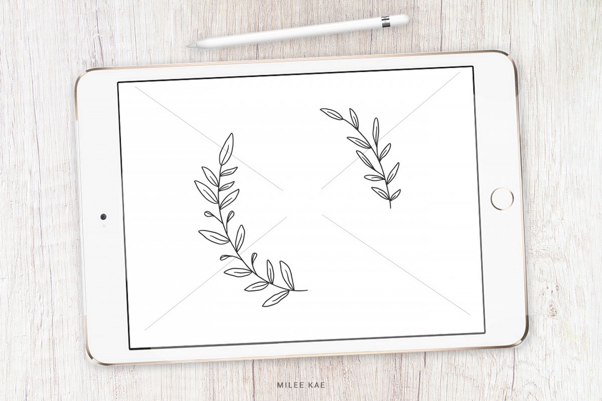 Wildflower Floral Wreath SVG, cutting file and decal example image 1