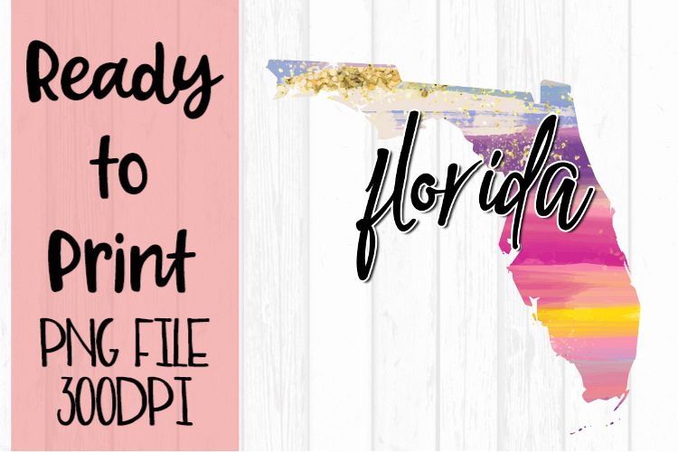 Florida Painted States Ready to Print example image 1