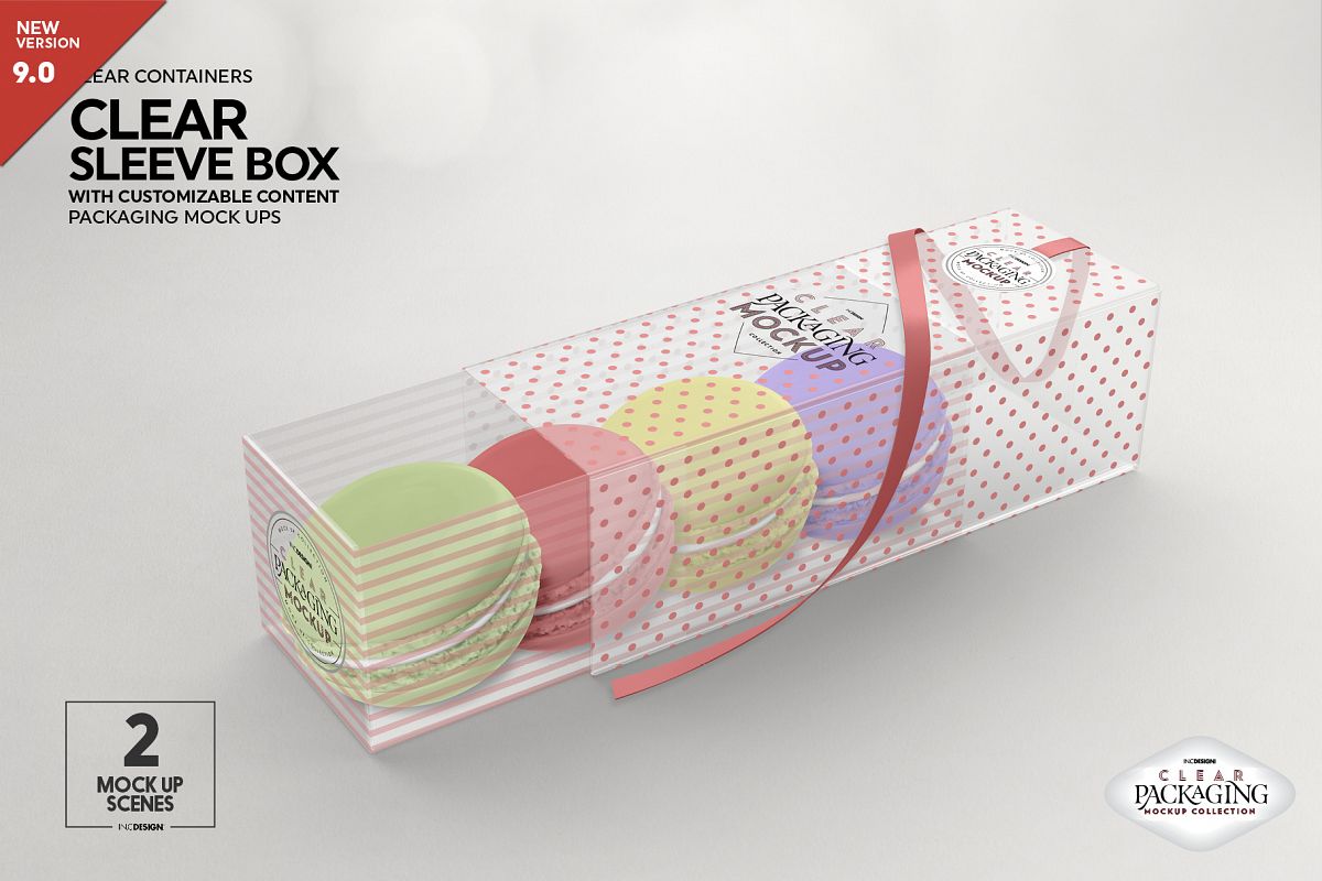 Download Clear Sleeve Box Packaging Mockup (270579) | Branding | Design Bundles