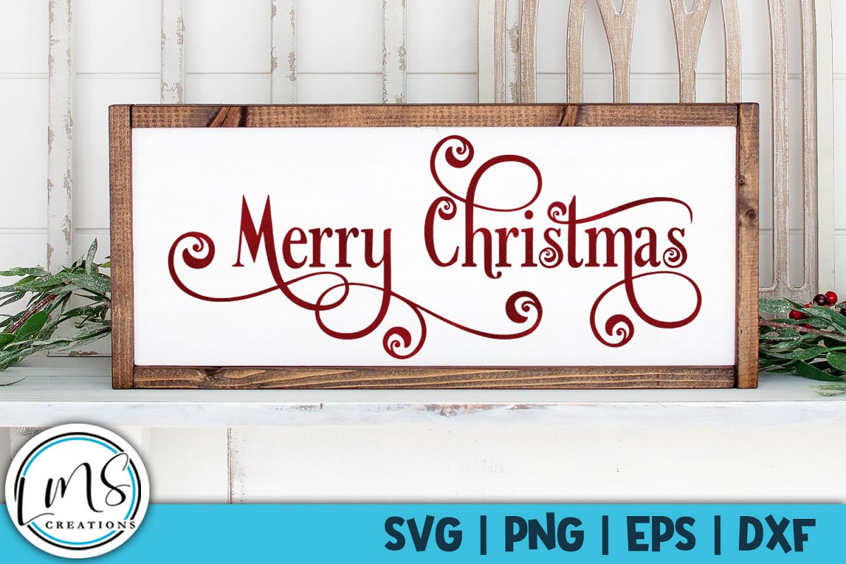 Merry Christmas SVG, PNG, EPS, DXF example image 1