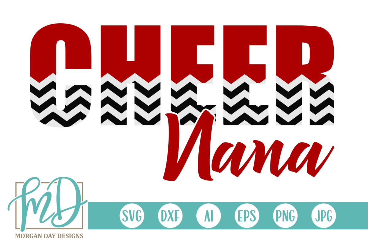 Cheer Nana - Cheerleader SVG, DXF, AI, EPS, PNG, JPEG example image 1